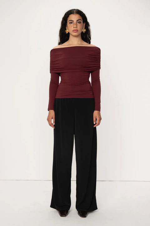 Boxus topp Burgundy