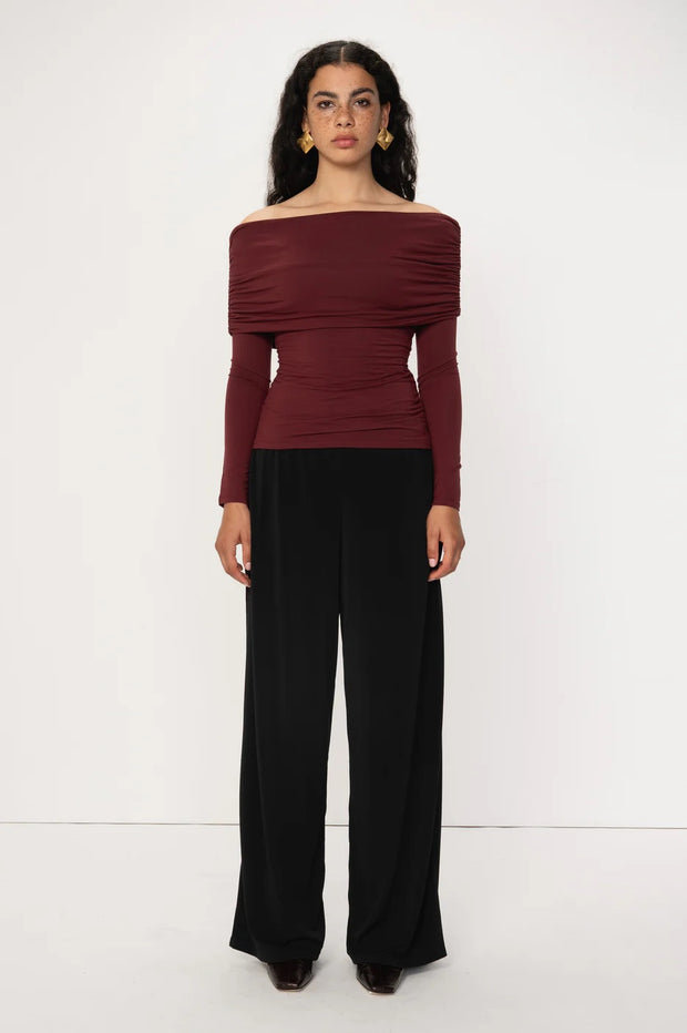 Boxus topp Burgundy