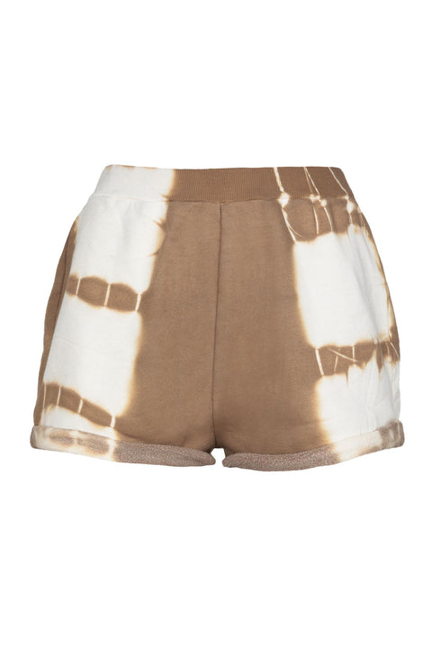 SWEAT SHORTS Camel Tie Dye