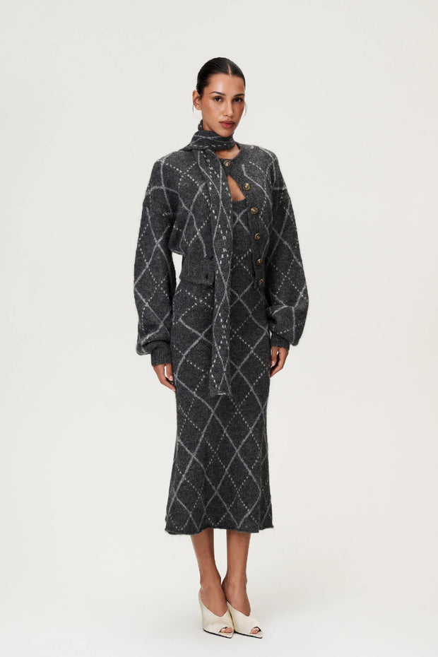 Merano Cardigan Dark Grey