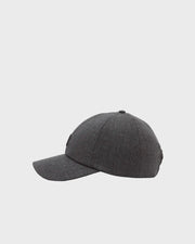 JEREMY BASEBALL CAP AB - DARK HEATHER GREY WOOL