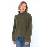 FAM Patch Short Sweater Winter Moss