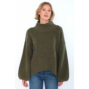 FAM Patch Short Sweater Winter Moss