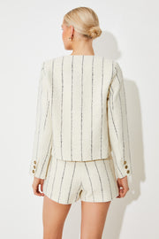 DIANE TWEED STRIPED JACKET