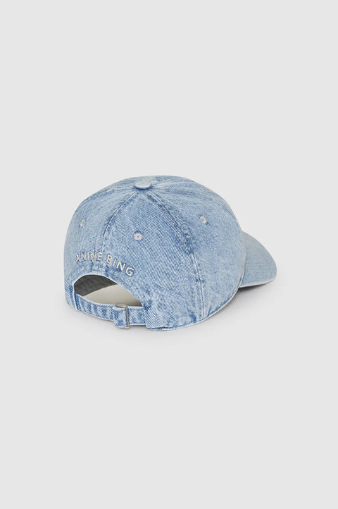 JEREMY BASEBALL CAP AB bleached blue denim