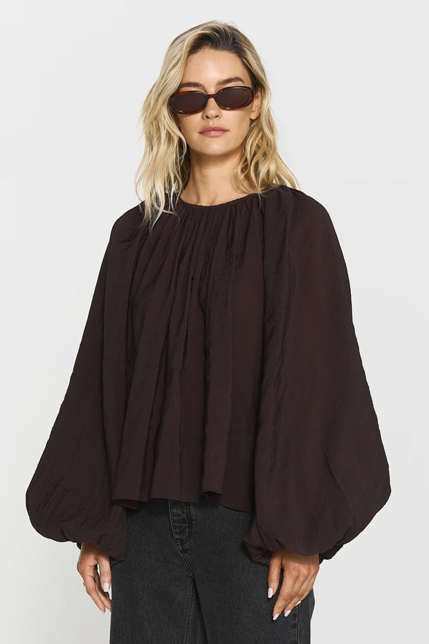 Giane Blouse Mocha Brown