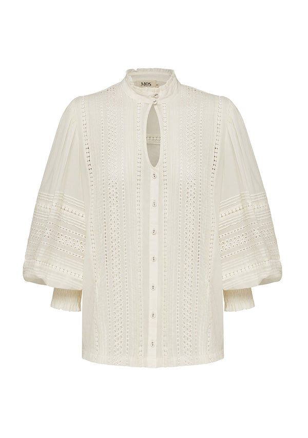 MYSTICAL EMBROIDERY BLOUSE OFF WHITE