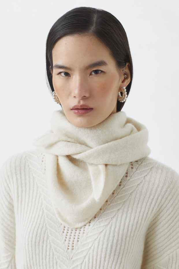 ARMINI OFF-WHITE TIE SCARF