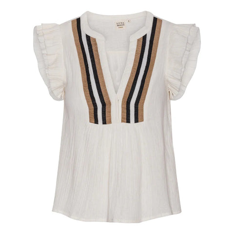 Amalfi Top - Off-White - Jute