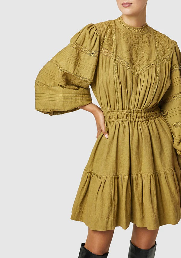 Loom Mini Dress Olive