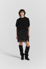 Melvina Sequin Skirt Black