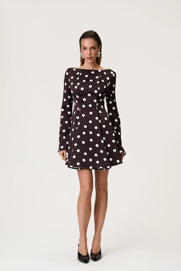 Riom Dress Brown Dot