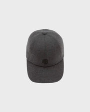 JEREMY BASEBALL CAP AB - DARK HEATHER GREY WOOL