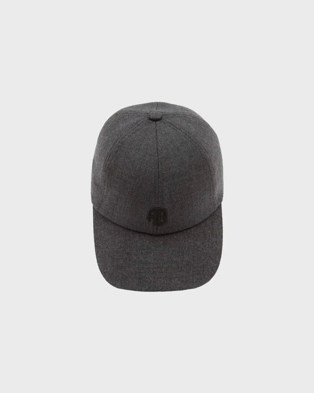 JEREMY BASEBALL CAP AB - DARK HEATHER GREY WOOL