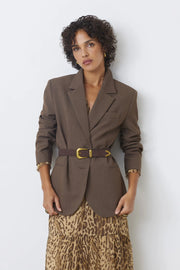 DWEN OVERSIZED BLAZER JACKET TAUPE