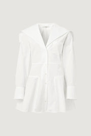 POPLIN SAILOR DRESS WHITE