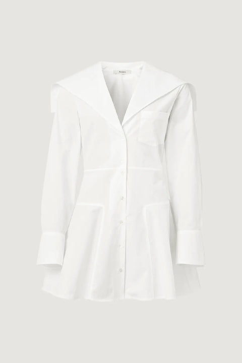 POPLIN SAILOR DRESS WHITE