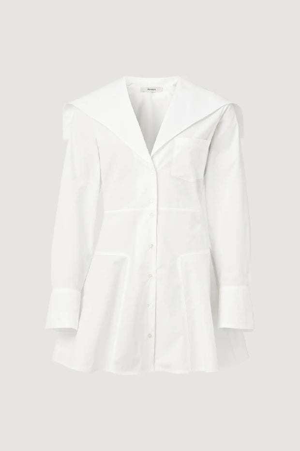 POPLIN SAILOR DRESS WHITE