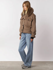 CHARLIE JACKET - WOOL - BROWN