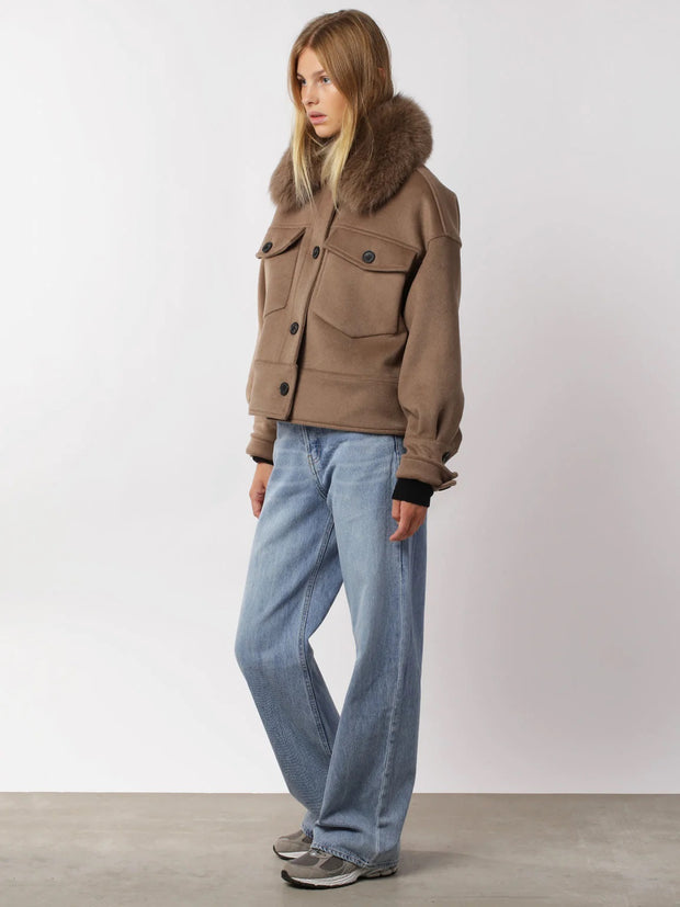CHARLIE JACKET - WOOL - BROWN