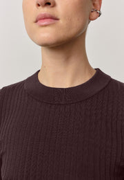 Daniella Knit Blouse - Wine Red