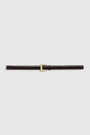 NICOLA BELT DARK BROWN EMBOSSED