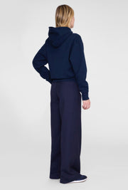 DEBBIE SHRUNKEN HOODIE PARIS - WASHED NAVY