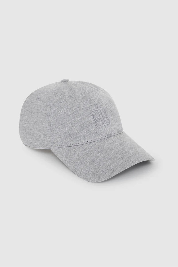ONE JEREMY BASEBALL CAP FRAMED MONOGRAM - HEATHER GREY