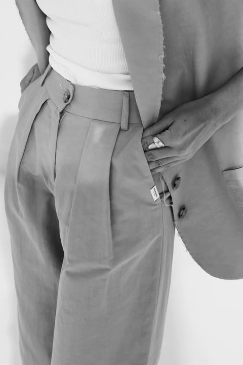 P&I TROUSERS RAW EDGE SAND