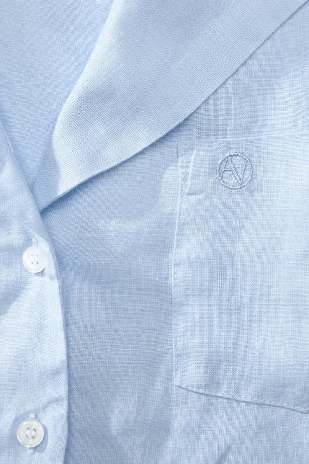 LINEN SAILOR SHIRT LIGHT BLUE