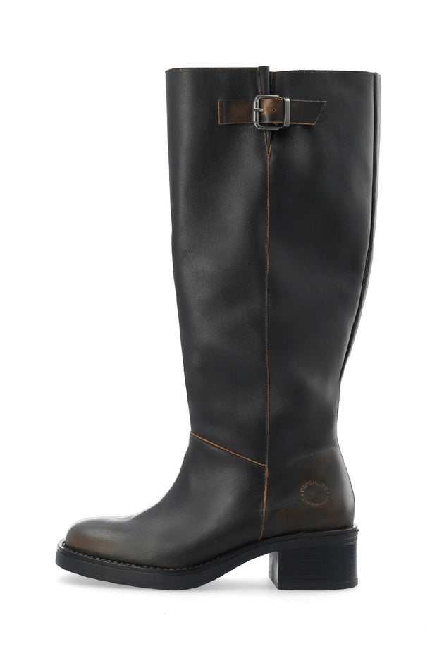 CASRIKKE Wide Pull Boot Arkansas  Distressed Brown