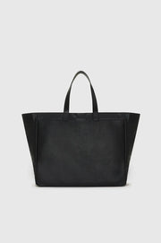 LARGE RIO TOTE - Black Recycled leather