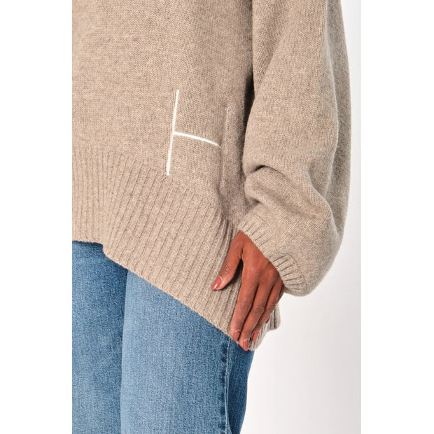 GIANNA Sweater Light Brown Melange