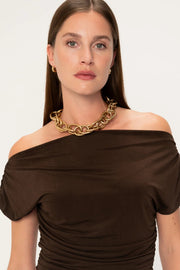 COLUMBINE DRESS MOCHA