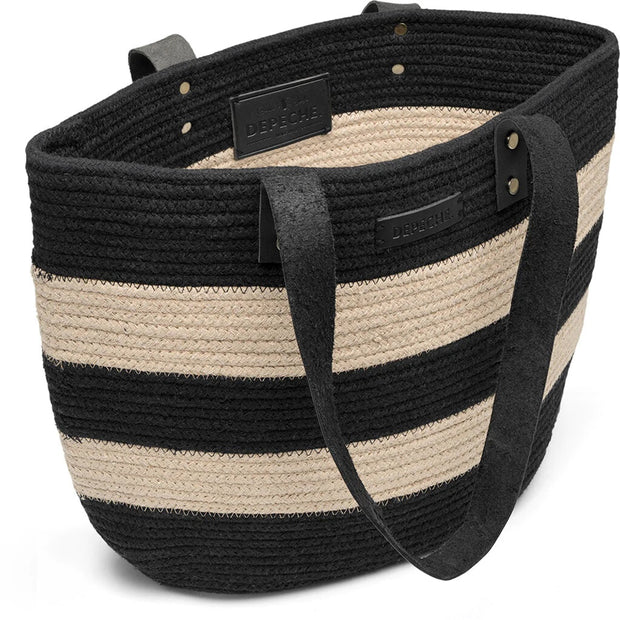 Shopper in delicious cotton rope quality / 16098 - Black/Nature
