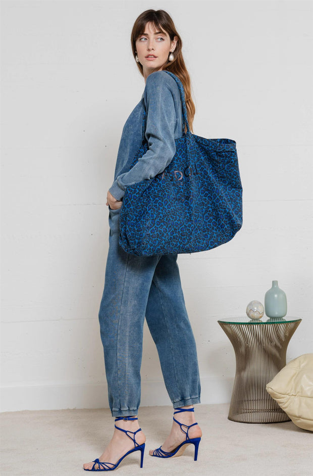 RAGDOLL HOLIDAY BAG Electric Blue Leopard