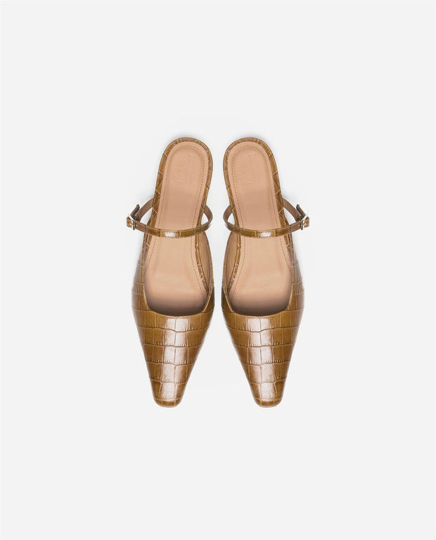 Dolores Leather Cognac sandal