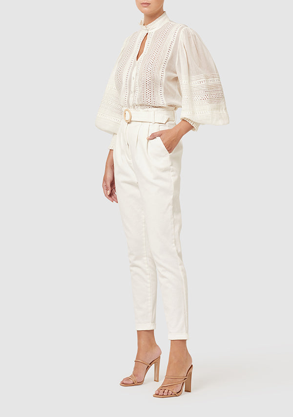 MYSTICAL EMBROIDERY BLOUSE OFF WHITE
