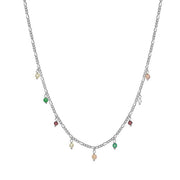 Salma color necklace silver