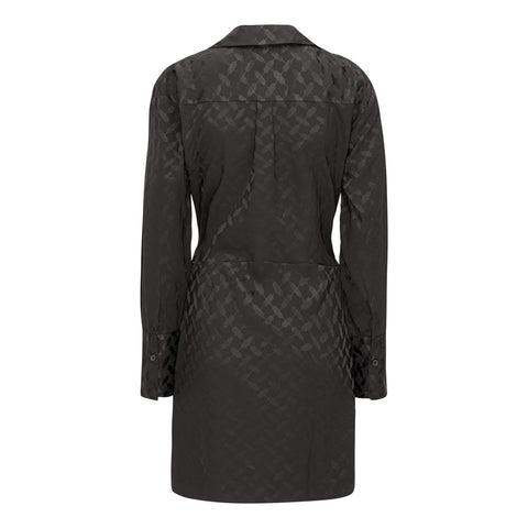 Ivy Wrap Dress - Black Keffiyeh Jacquard