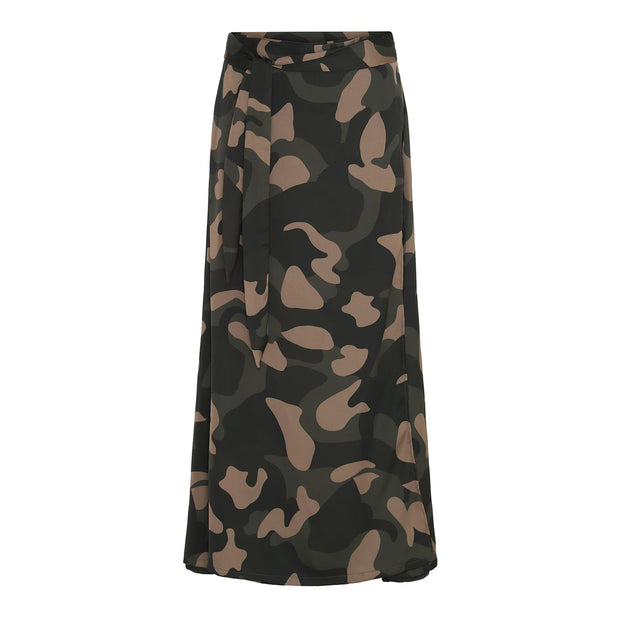 Camouflage Straight Wrap Skirt
