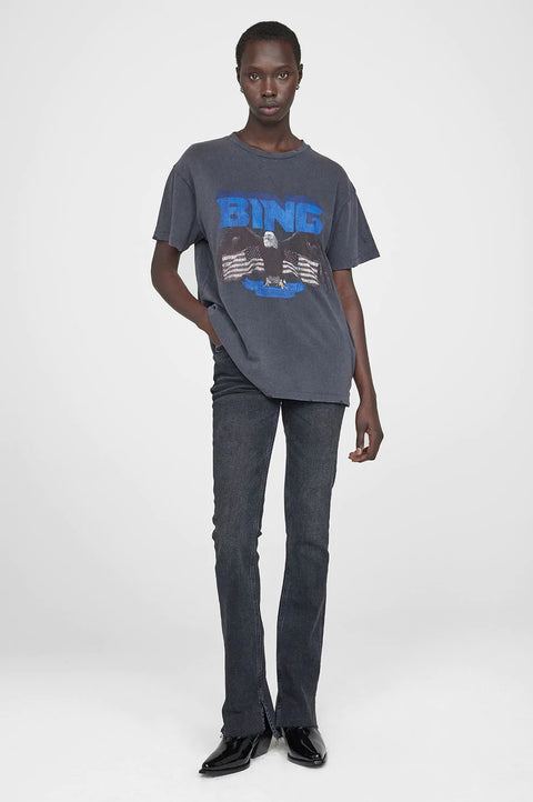 ANINEN BING Tee Washed Black With Blue