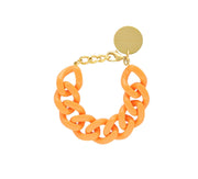 Flat Chain Bracelet light orange