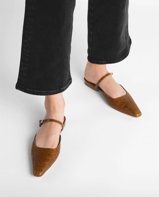 Dolores Leather Cognac sandal