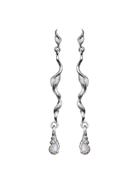 Aqua Earring silver