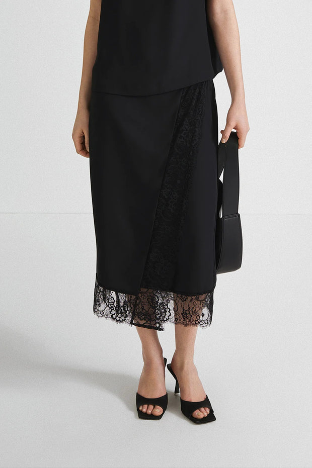 STYLEIN MOLLY LACE SKIRT - BLACK